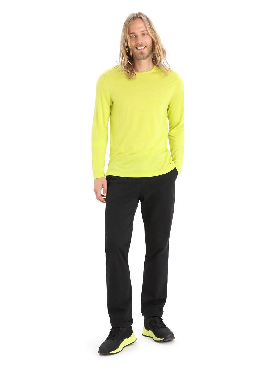 Long Sleeve Icebreaker Merino Sphere II T-Shirt Homme Jaune | FR 1229OKIR